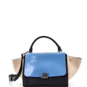 Celine Trapeze Bag Leather With Patent #197745C76B